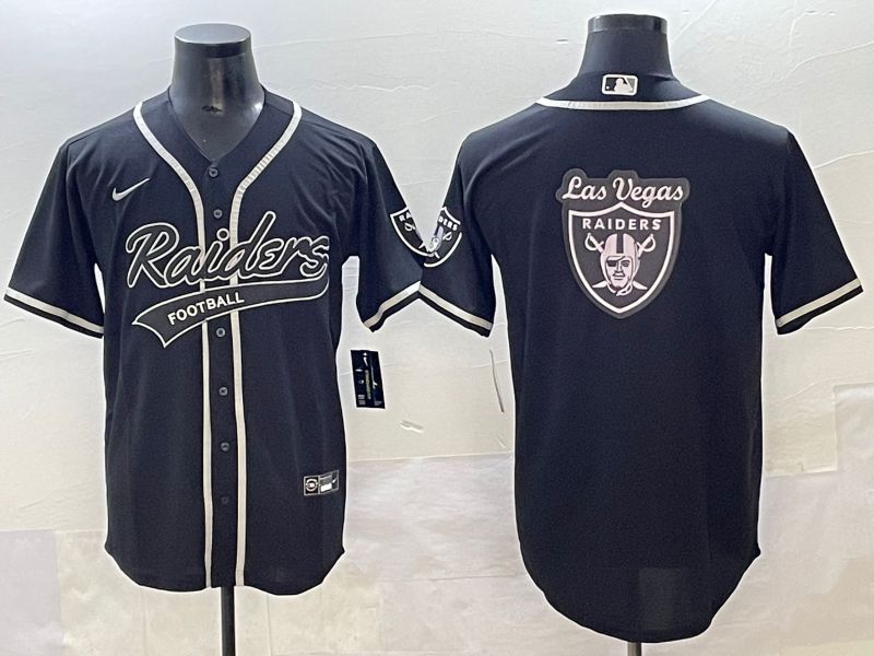 Men 2025 Oakland Raiders Blank Black Joint Name Nike Limited NFL Jersey style 44